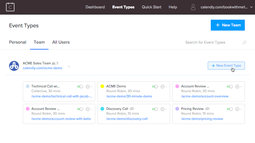Calendly mid-page