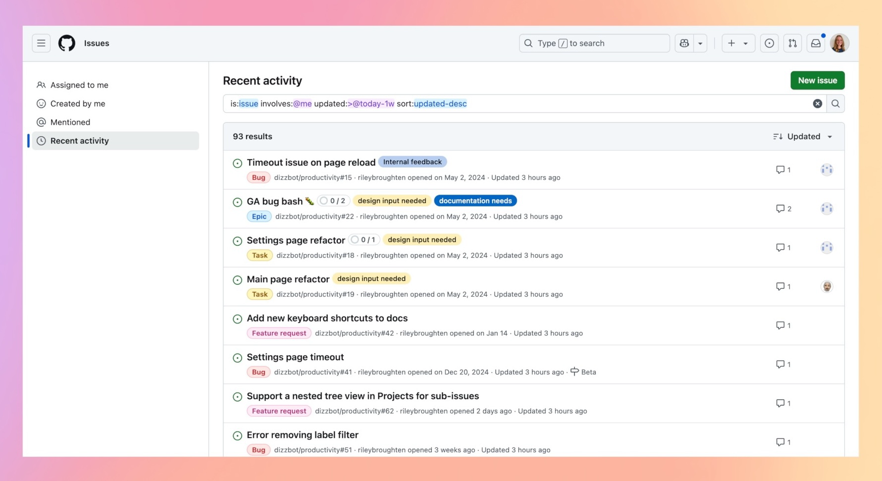 GitHub lower page