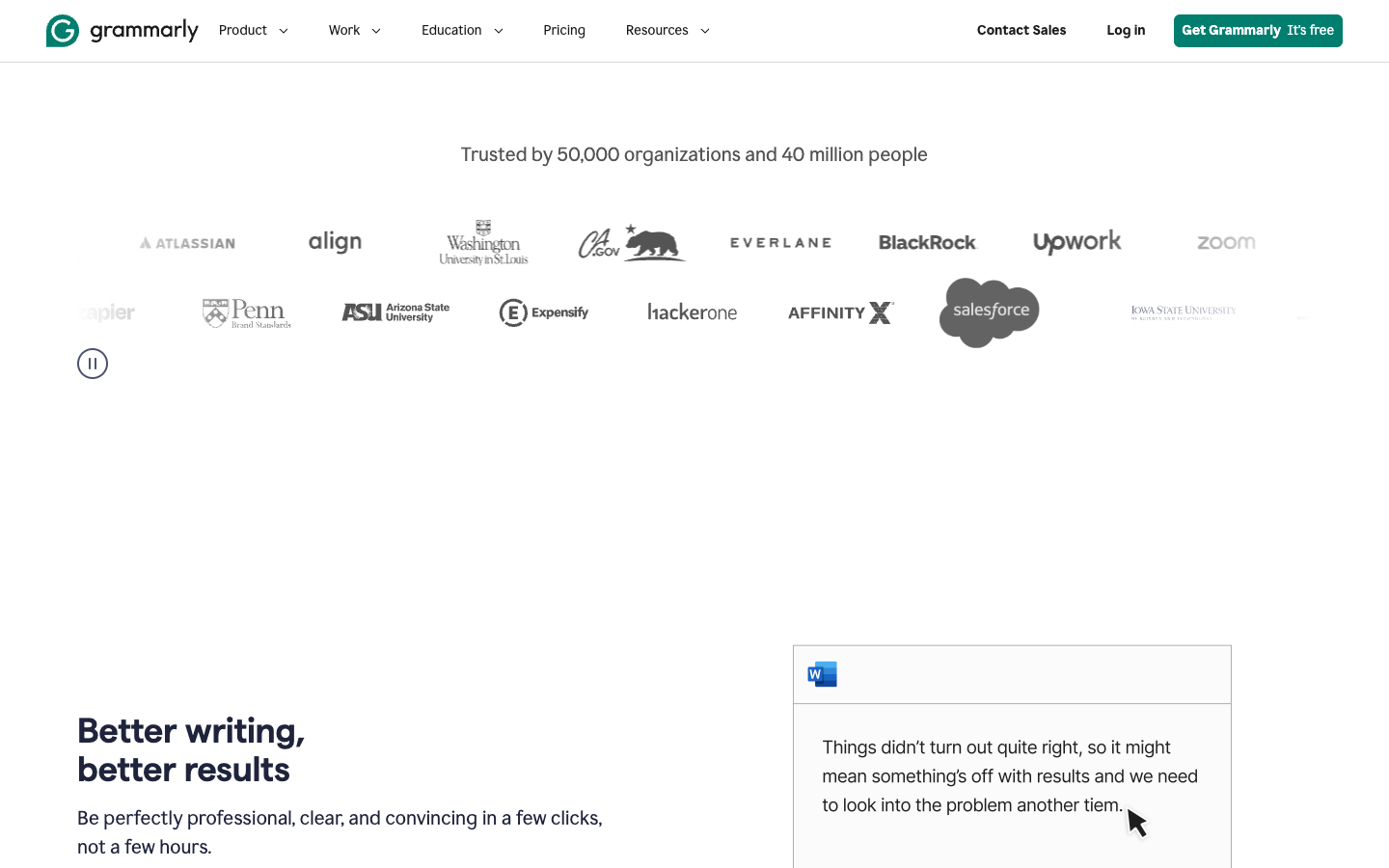 Grammarly mid-page