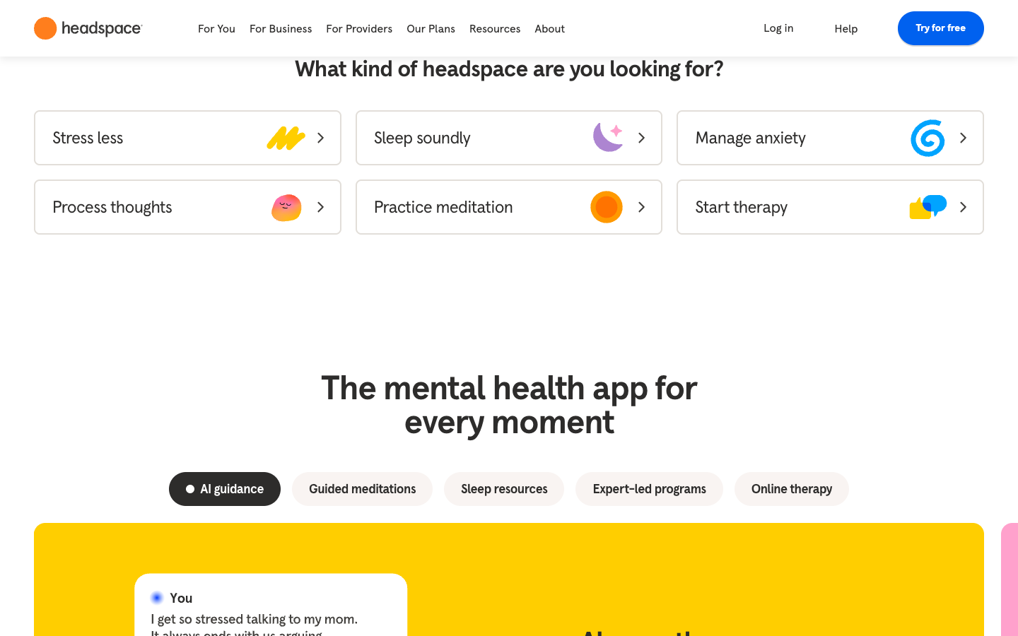 Headspace mid-page