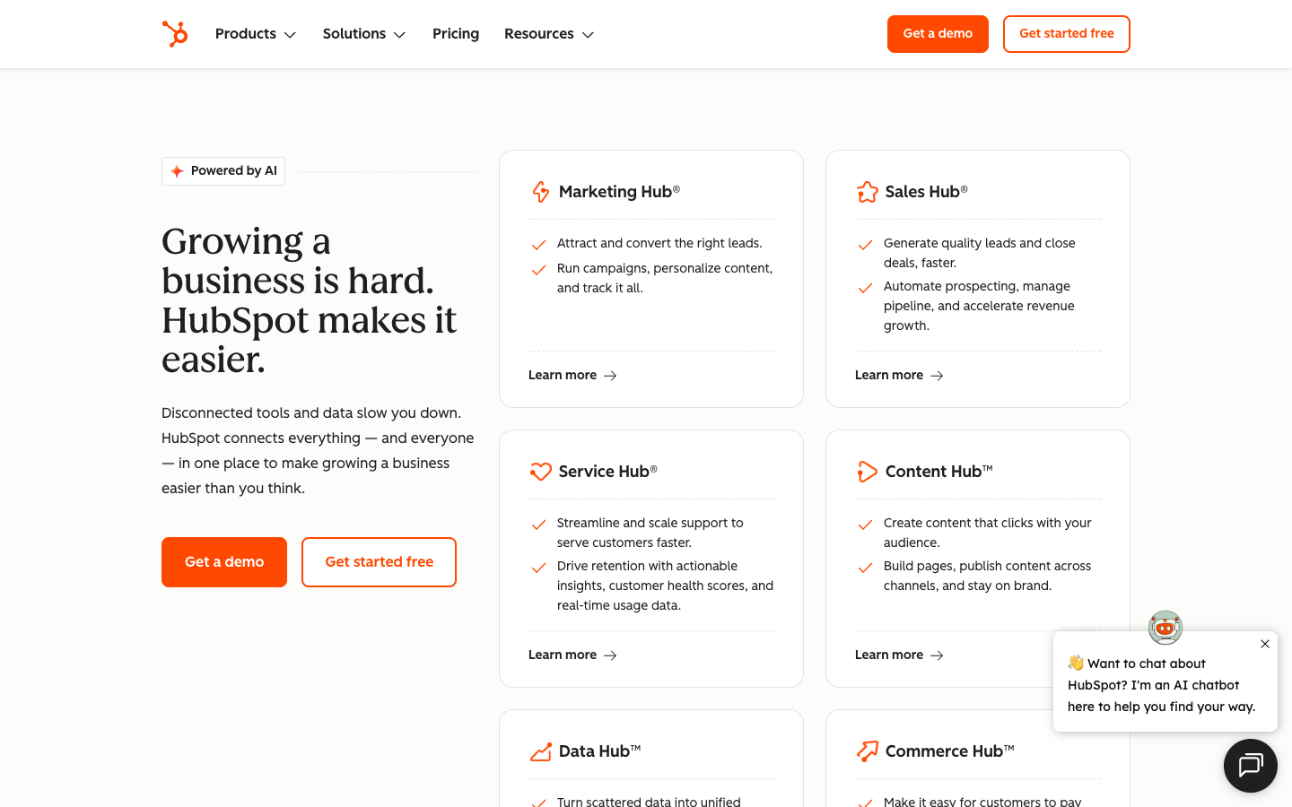 HubSpot lower page