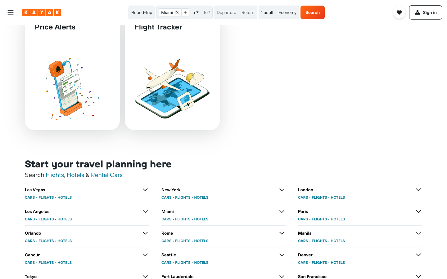 Kayak lower page
