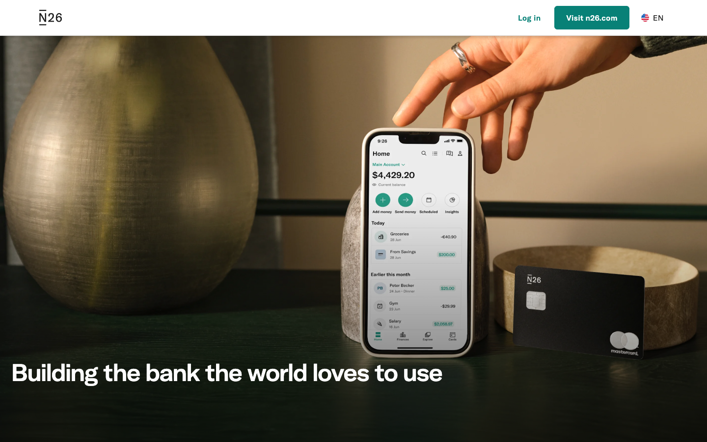 N26 above the fold
