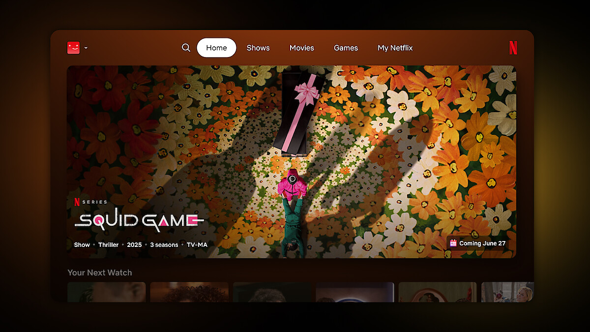 Netflix above the fold