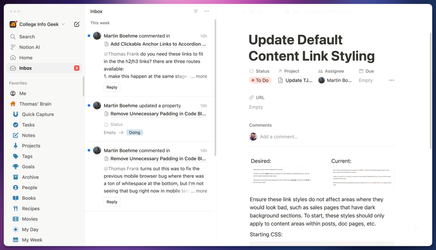 Notion mid-page