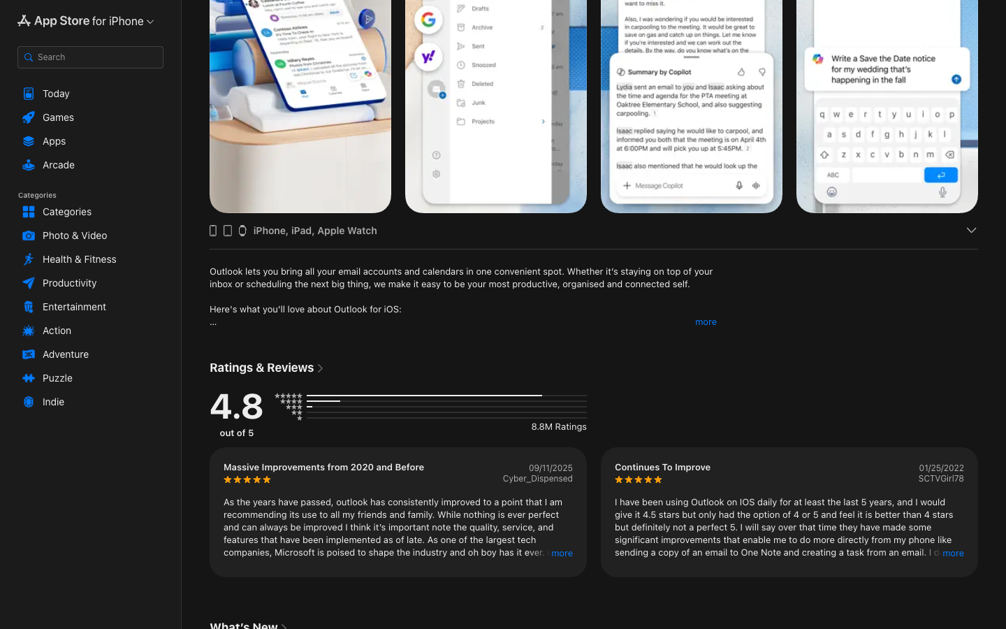 Outlook mid-page