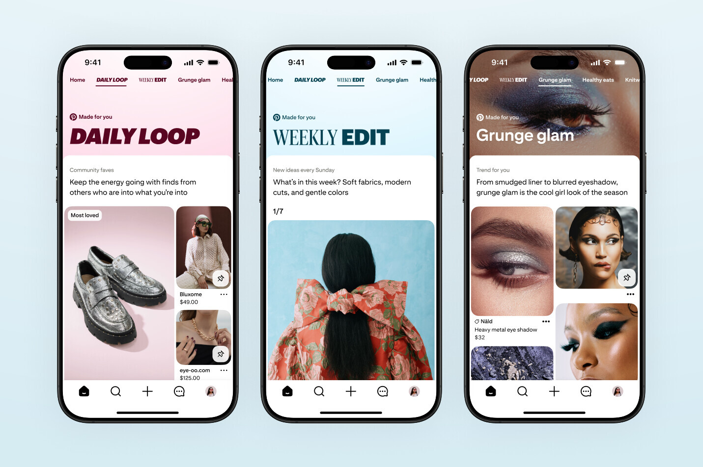 Pinterest above the fold