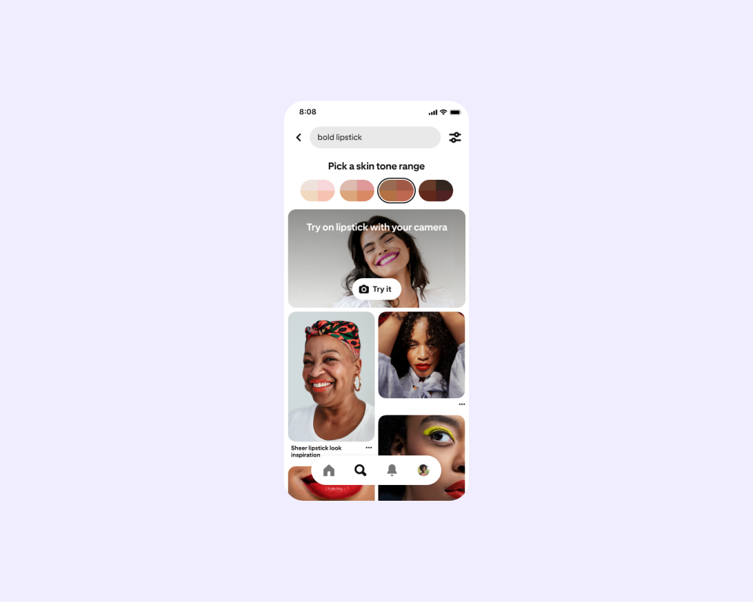 Pinterest lower page