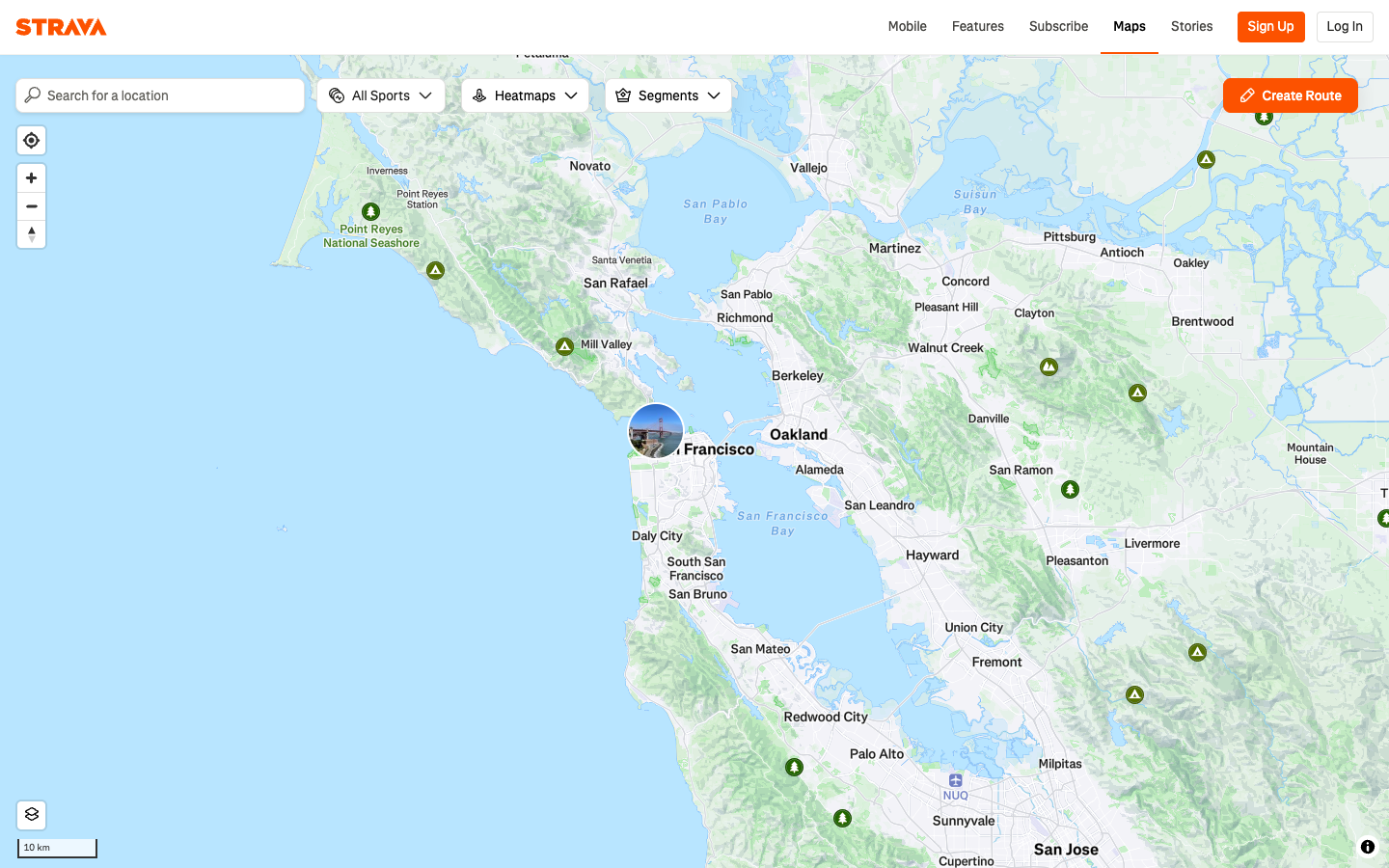 Strava lower page