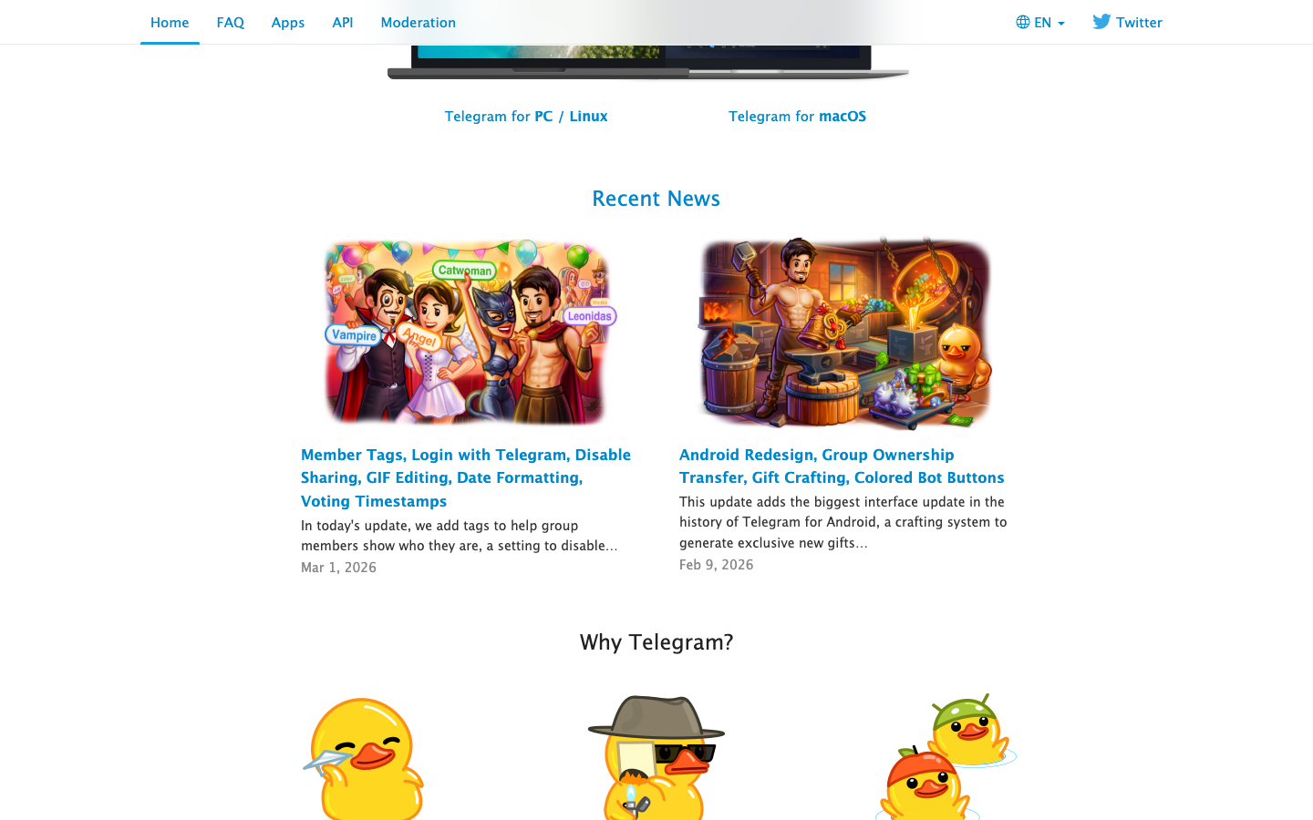 Telegram mid-page