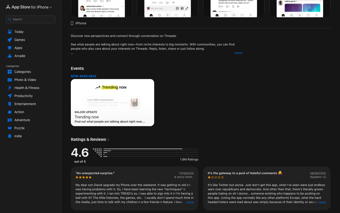 Threads mid-page