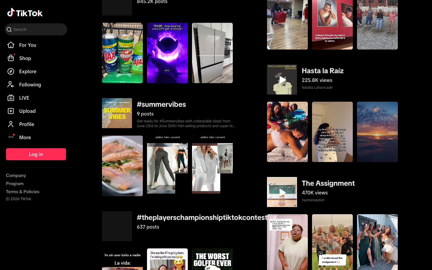 TikTok mid-page