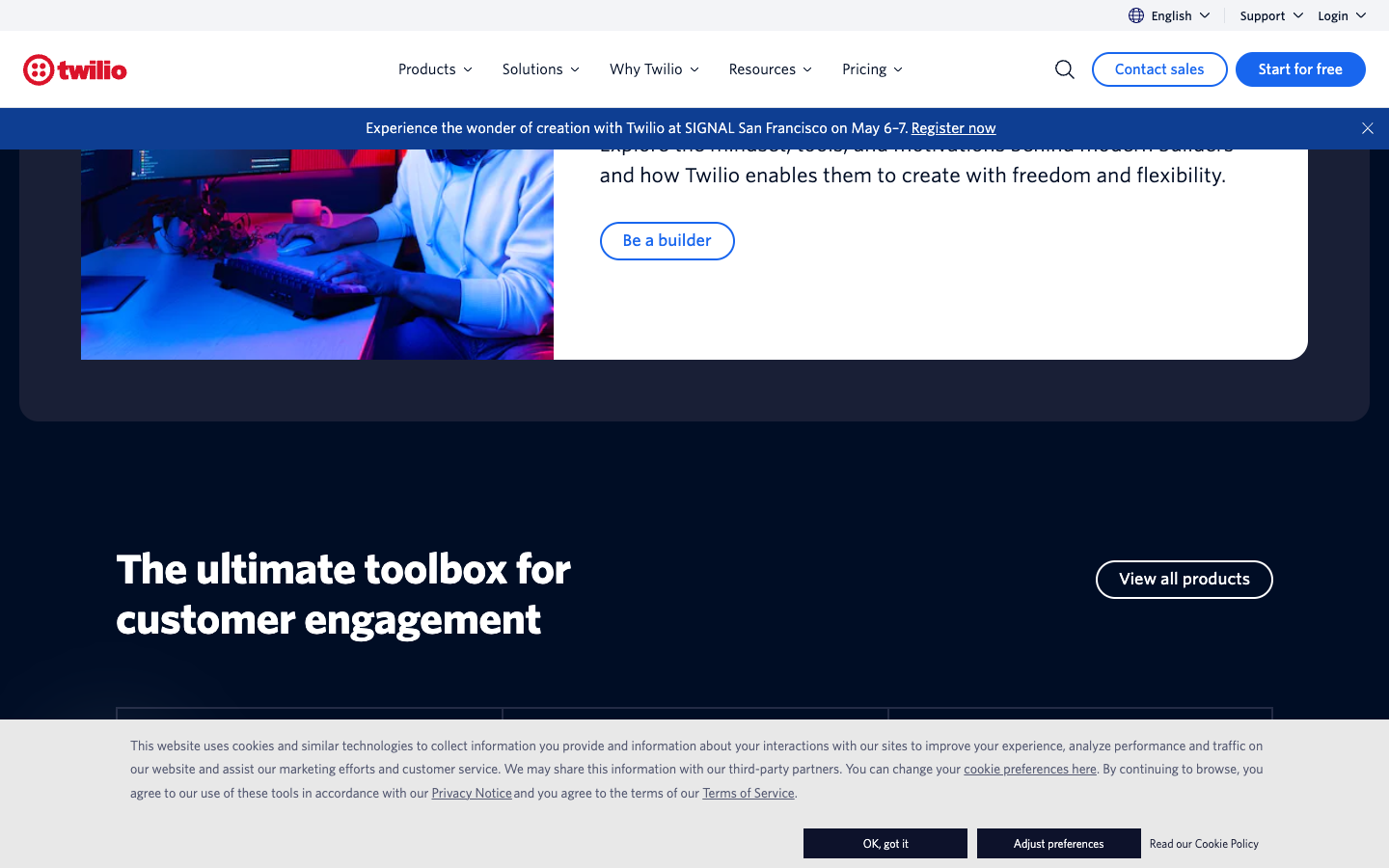 Twilio mid-page