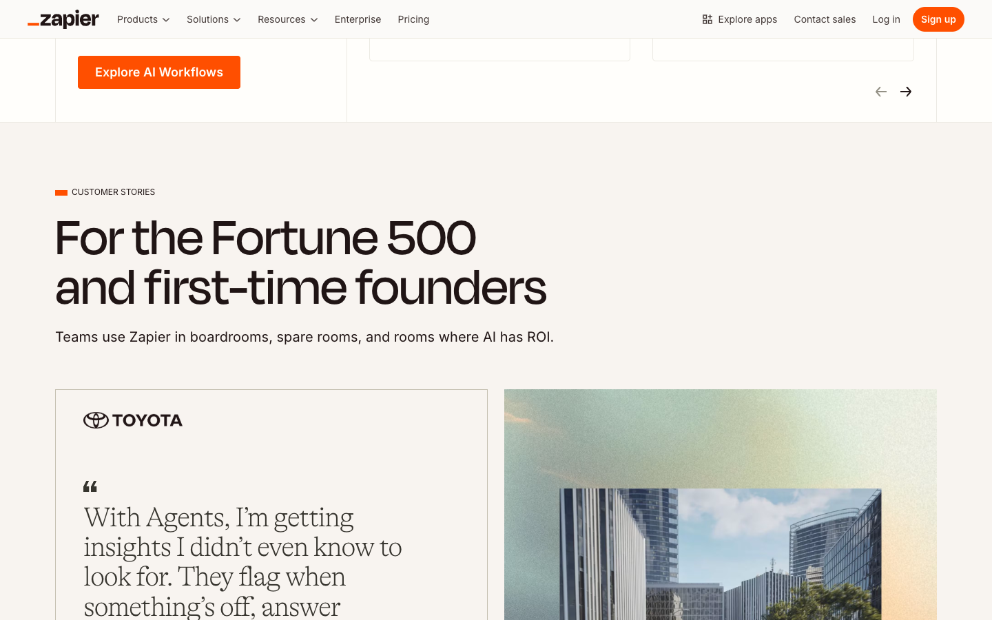 Zapier lower page